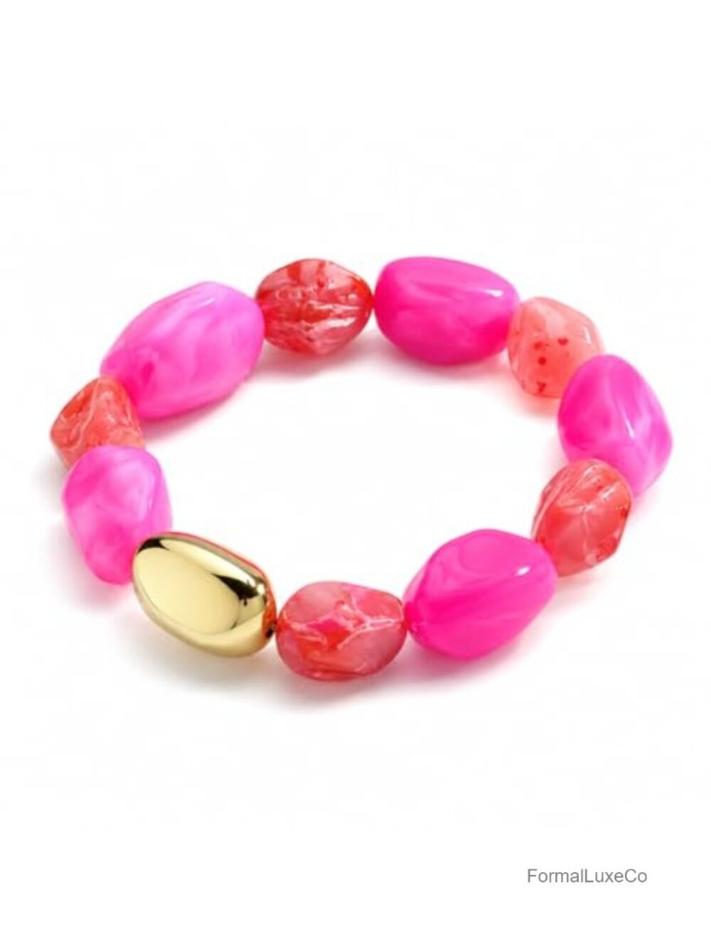 Chunky Resin Bead Stretch Bracelet